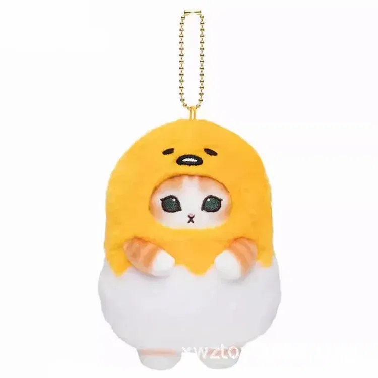 Color: VIOLET/?«?—?…° - Hot Kawaii Plush Keychain Pendant Cartoon Mofusand Shark Cat Cross-Dressing Hello Kitty Kuromi Doll Stuff Backpack Decor Toys