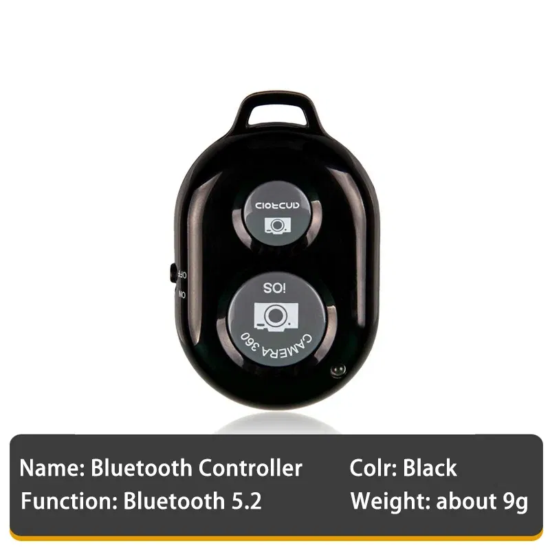 Color: WHITE - Smartphone Bluetooth Shutter Release Wireless Remote Control Mobile Phone for iPhone 15 14 Huawei Samsung Xiaomi HTC Vivo Selfie