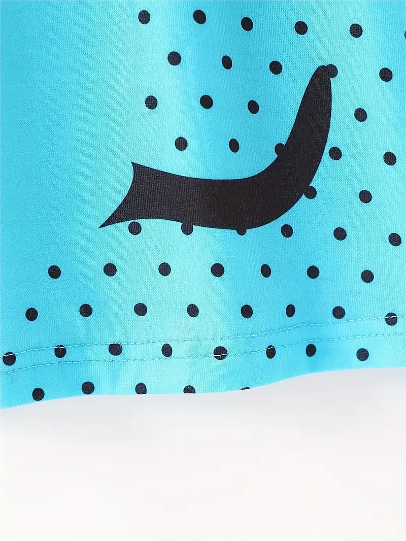 Kid Size: 5 - Dots & Kitty Print Girls Long Sleeve Dress, Spring and Autumn everyday sweet casual dress, parties, gifts