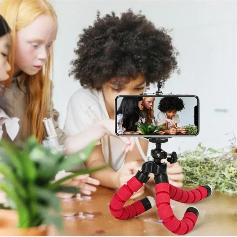 Color: Blue - Tripods Tripod For Phone Mobile Camera Holder Clip Smartphone Monopod Tripe Stand Octopus Mini Tripod Stativ For Phone