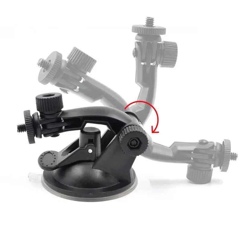 Color: Black - Gimbal Car Bracket Car Suction Cup Stable Mount Holder with Adapter Clip for DJI Pocket 3 Osmo Pocket 1/ 2 Camera Accessories