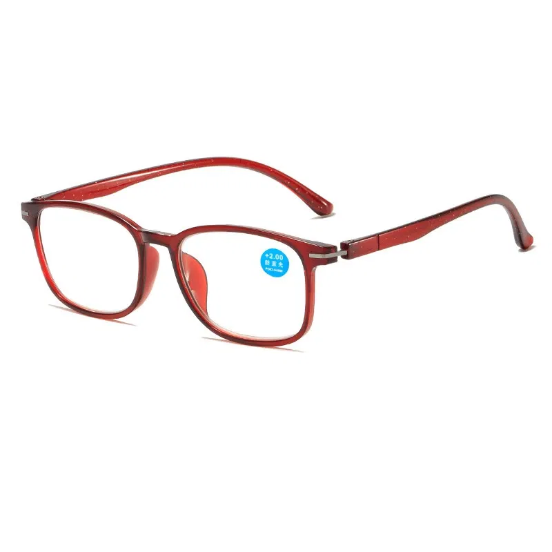 Eye Prescription: +150, Frame Color: black - New Anti Blue Light Reading Glasses Fashion Presbyopic Eyewear Men Women Sauqre Ultralight Hyperopia Eyeglasses +100 To +400