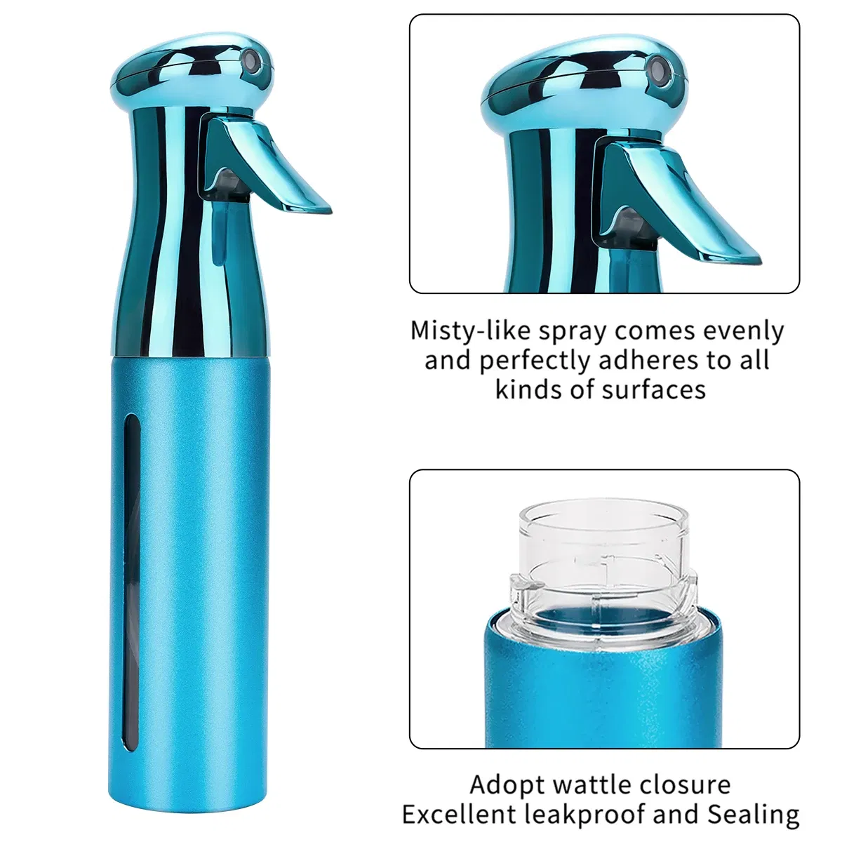 Color: Gold - 300ML Hairdressing Barber Spray Bottle High Pressure Pro Water Fine Mist Sprayer Haircut Barbershop Tools