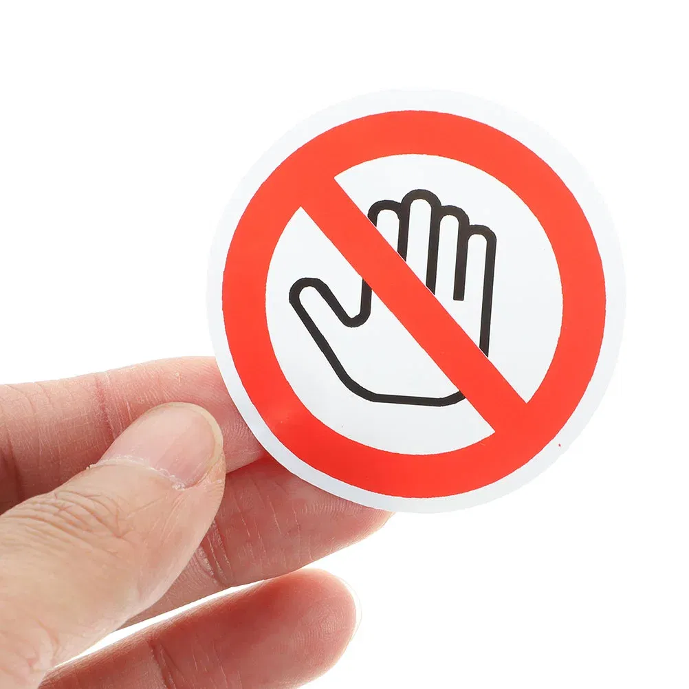 Color: green - 5 Sheets Please Dont Touch Me Baby Sign Warning Plate Safety Stickers Car Caution Decals White Self-adhesive Vinyl