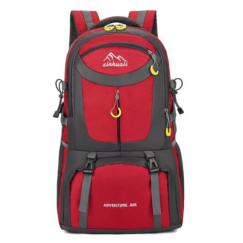 Color: Yellow - 2024 New High Capacity Outdoor Sports Travel Backpack 40L/60L Mountaineering Backpack