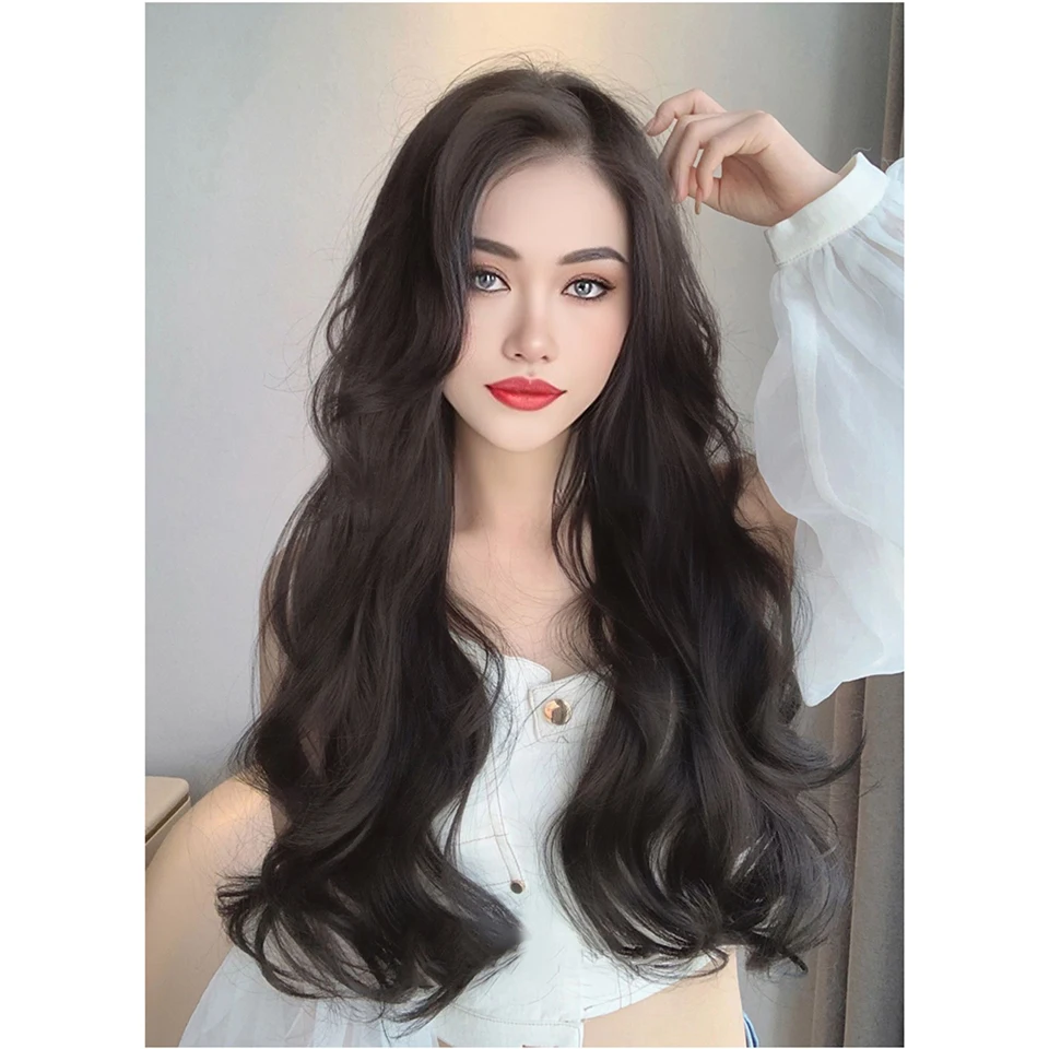 Color: P1B/30 - AOSI Part Synthetic Clip In Hair Extension Long Thick Curly Natural Blonde Flase Hair Hairpieces For Women Heat Resistant