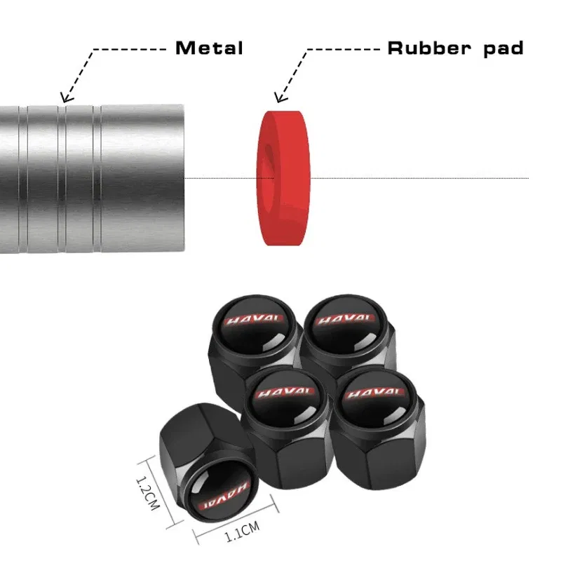 Color: Black, Ships From: CHINA - Car Wheel Tire Air Valve Caps Stem Cover With Brand For BYD ATTO 3 Song Plus Tang Han TAN Seal Dolphin Mini Seagull Shark King