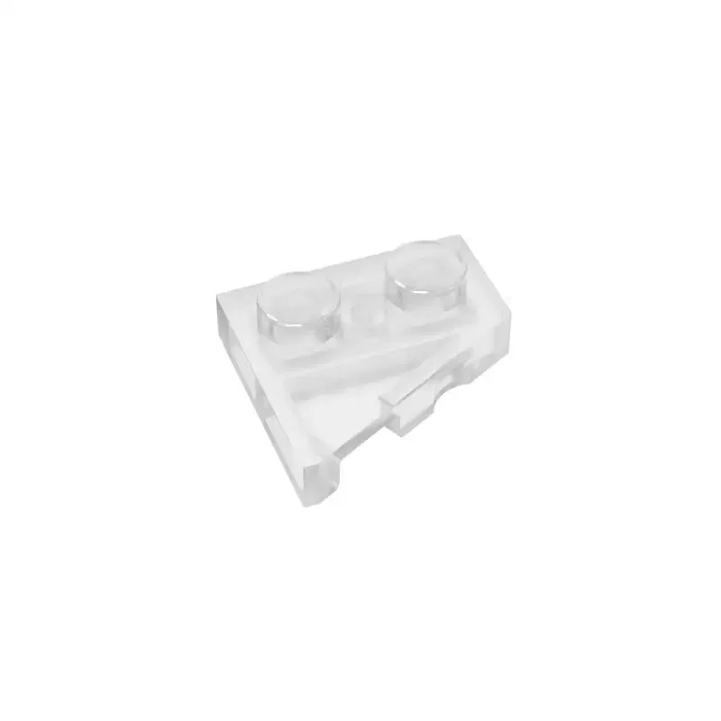 Color: LIGHT GRAY - Gobricks 10PCS Parts Wedge, Plate 2 x 2 Left Compatible with 24307 pieces of children's toys Building Blocks Educatonal Techni