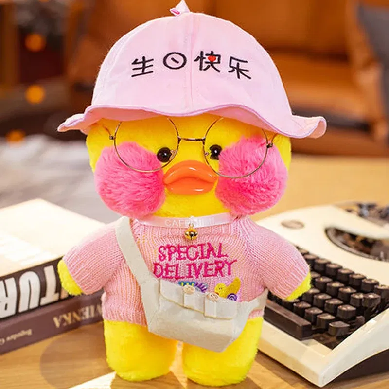 Color: green, Height: 11cm-30cm - 30cm Cute LaLafanfan Cafe Duck Plush Toy Kawaii LaLafanfan Duck Doll Soft Stuffed Animal Plush Pillow Birthday Gifts for Kids