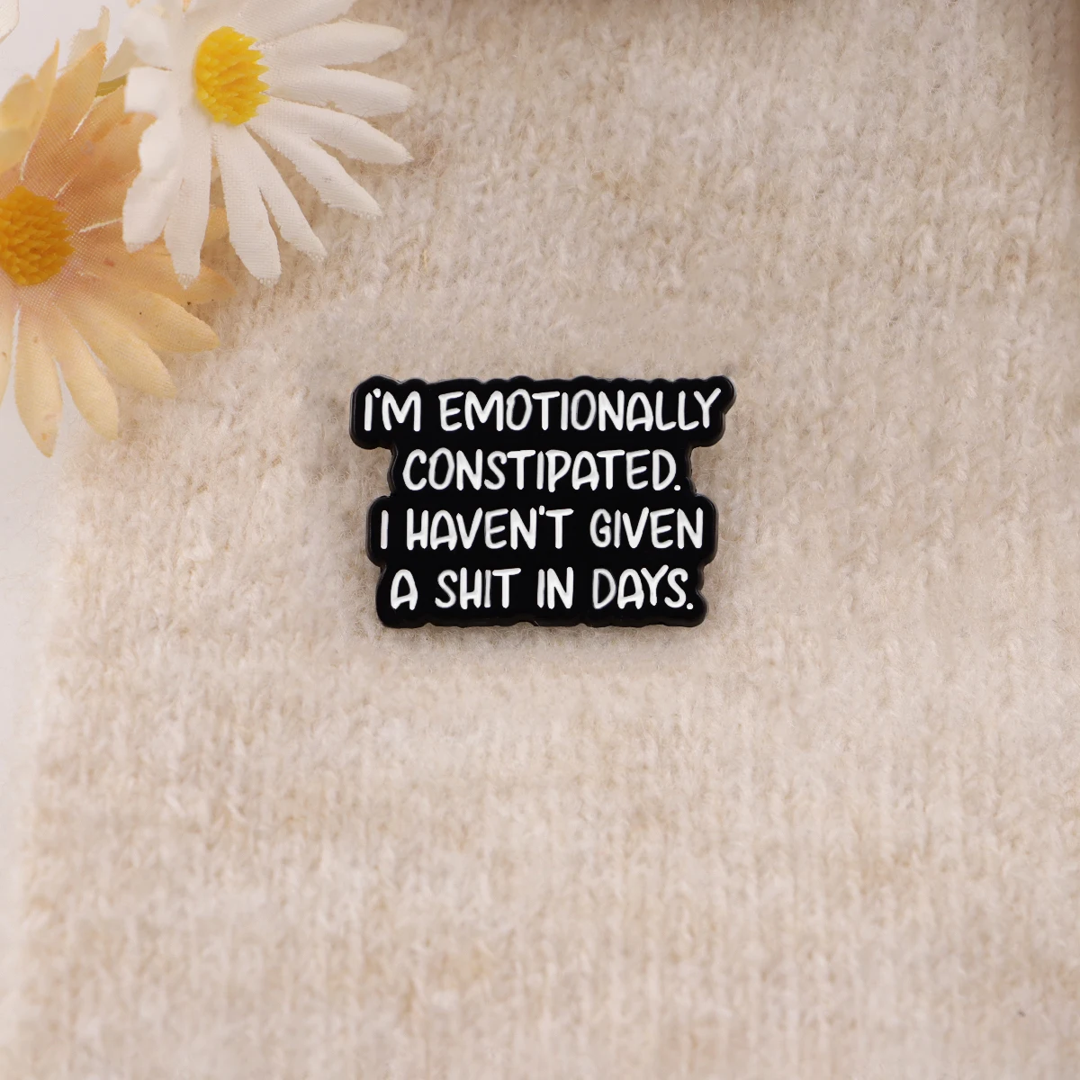I'M Enamel Pin Funny Quotes Brooch Pines Lapel Pins Badge on Backpack Clothing Accessories Fashion Jewelry Friends Gifts