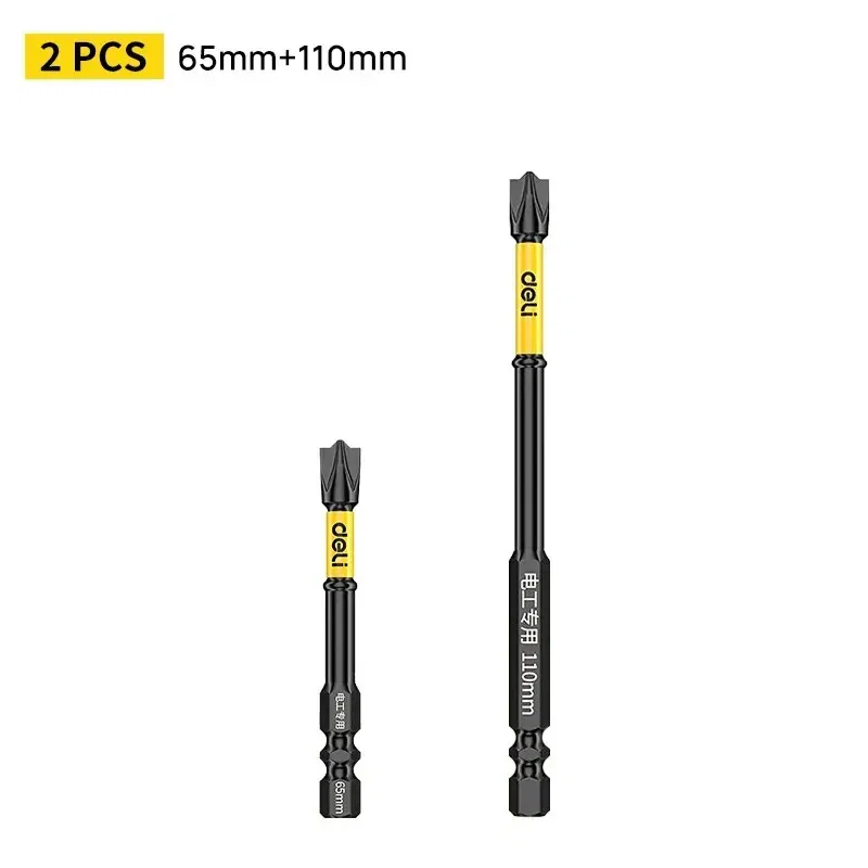 Color: Red - Non-slip Cross Screwdriver Set Magnetic Batch Head Magnetic Batch Head Impact Screw Driver Bit 65/110/150mm