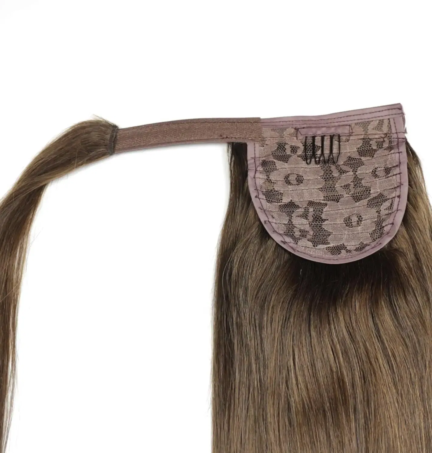 Color: #6, Life Span: 6 Months With Proper Care, Stretched Length: 22INCHES, Longest Hair Proportion: 35%-45% - ZZHAIR 100% Human Hair Extensions 16"-28" Machine Made Remy Magic Wrap Around Ponytail 60g-120g Clip In Horsetail Stragiht