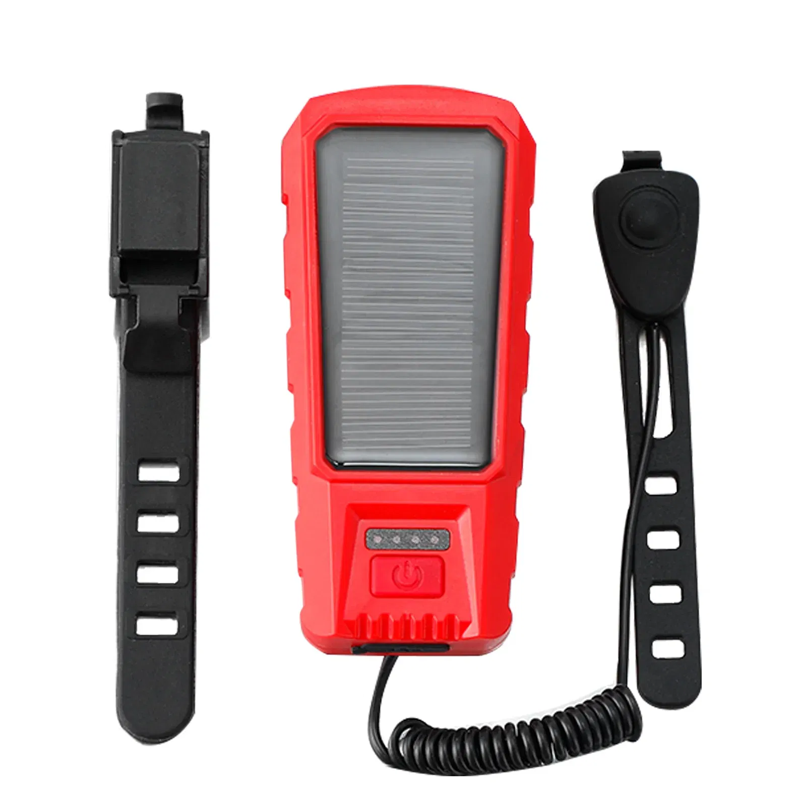 Color: black, Ships From: CN - Solar Bike Light Front Flashlight With Horn Bicycle Lantern USB Rechargeable Lamp Taillight Cycling Accessories