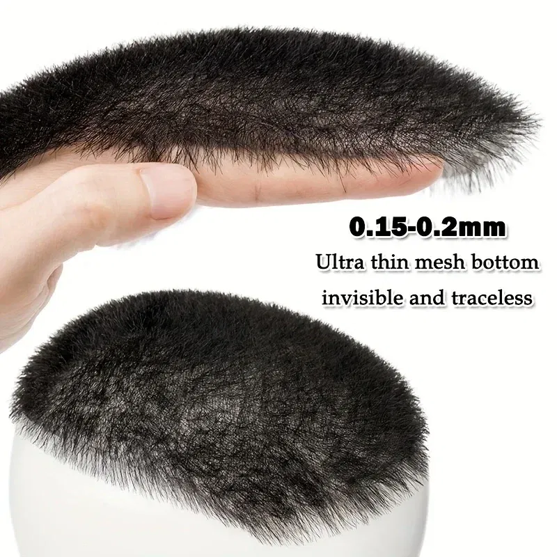 Toupee Color: 20R#, Toupee Density: 110% - PROKYVITY 11g Buzz Short Cut Men's Toupee Human Hair Natural Male Hair Replacement System PU Invisible Extension Hairpiece