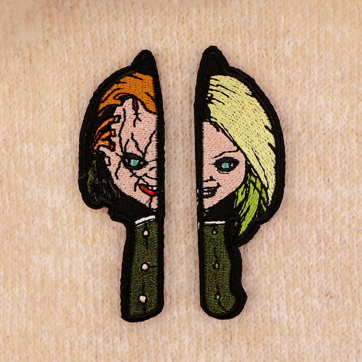 Color: Antique Copper - Horrible Movie Embroidered Patches For Clothing Thermal Glue DIY Jackets Iron On Patches For Clothing Sewing Stickers