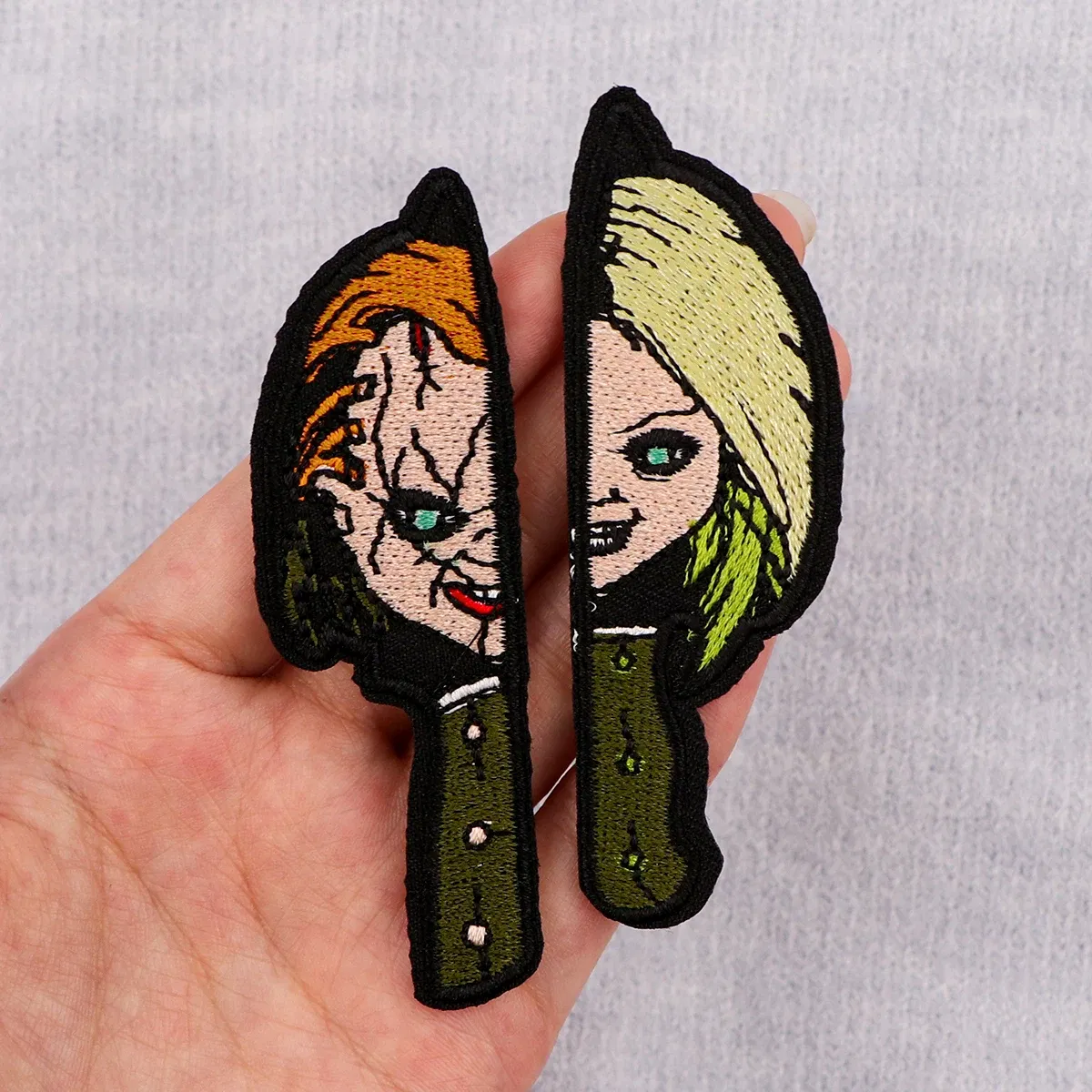 Color: Antique Copper - Horrible Movie Embroidered Patches For Clothing Thermal Glue DIY Jackets Iron On Patches For Clothing Sewing Stickers