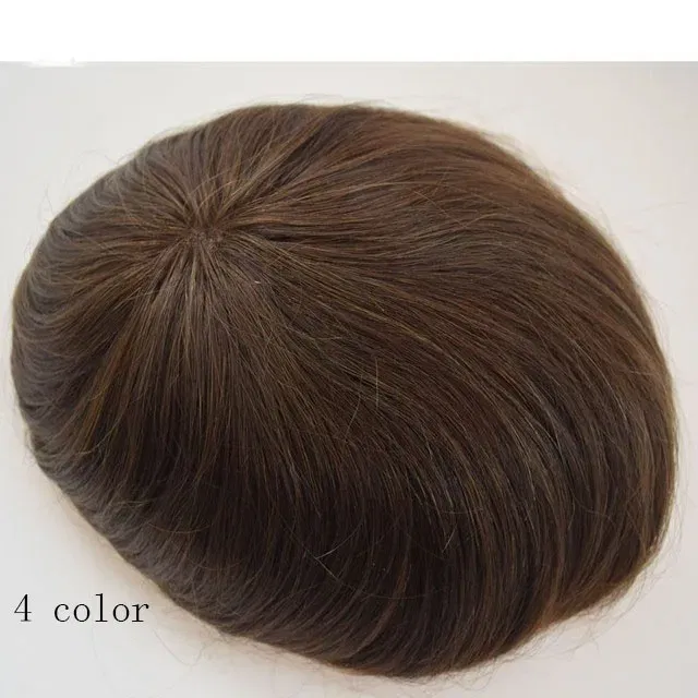 Toupee Color: 18#, Toupee Density: 110%, Length: 6 inches, Toupee Size: 6x8, Toupee Design: free - 20MM Curly Brown Black Super Durable Mono Lace&Pu Mens Toupee Wig Human Hair 15mm Capillary Prosthesi Weave Replacement For Male