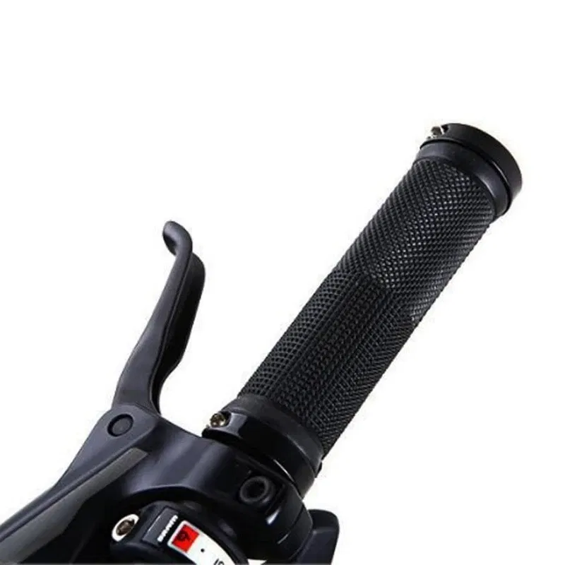 Color: SKY BLUE - Bicycle Rubber Grips Alloy Lock Non-Slip Rubber Bicycle Handlebar Grips Double Aluminum Lock on Locking Bicycle Handlebar Grips