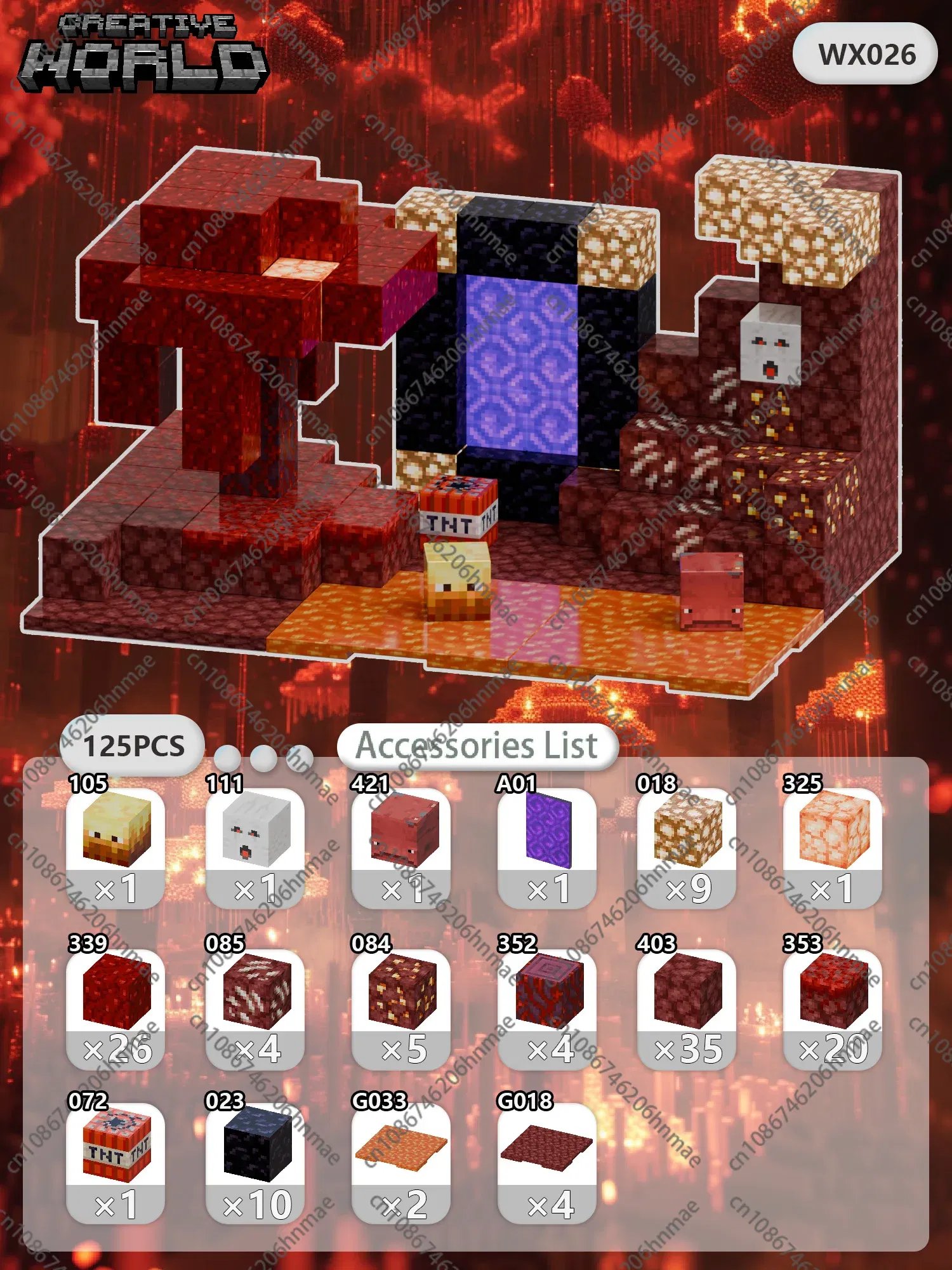 Color: Dark Orange - Magnetic Building Blocks Mine World Magnet Cube Set for Boy Girl Kid Age 3+ DIY Pixel style Model Base plate STEM Toy Baseplate