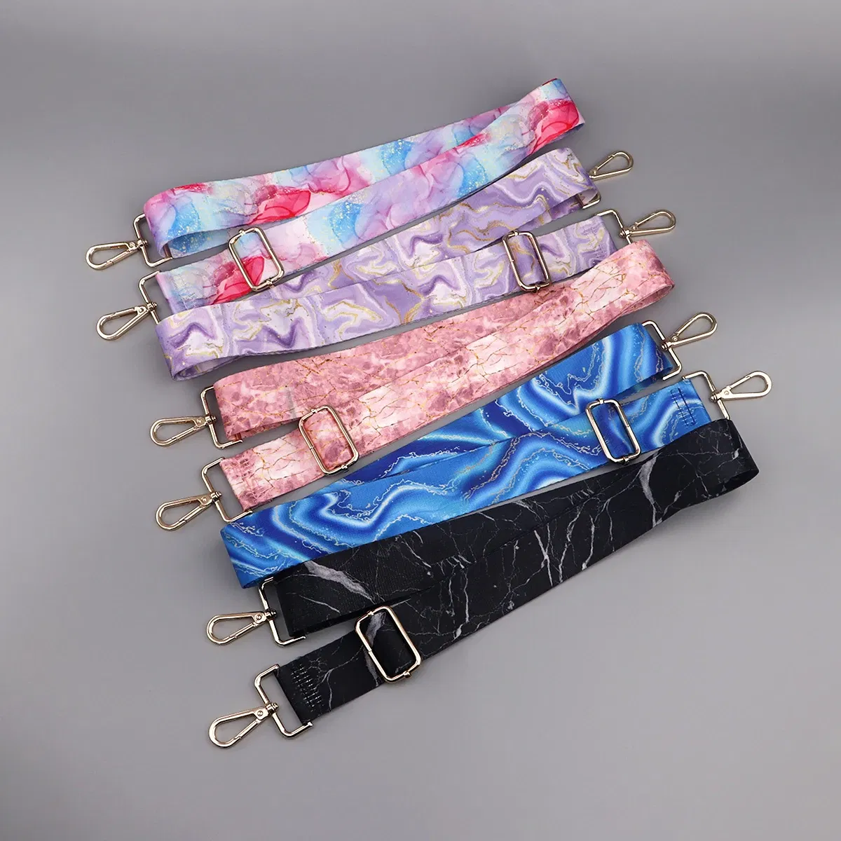 Color: Bronze - Marbling Adjustable Strap Crossbody Shoulder Wide Bag Strap Bag DIY Women Shoulder Bag Handles Strap Adjustable Hanger Parts