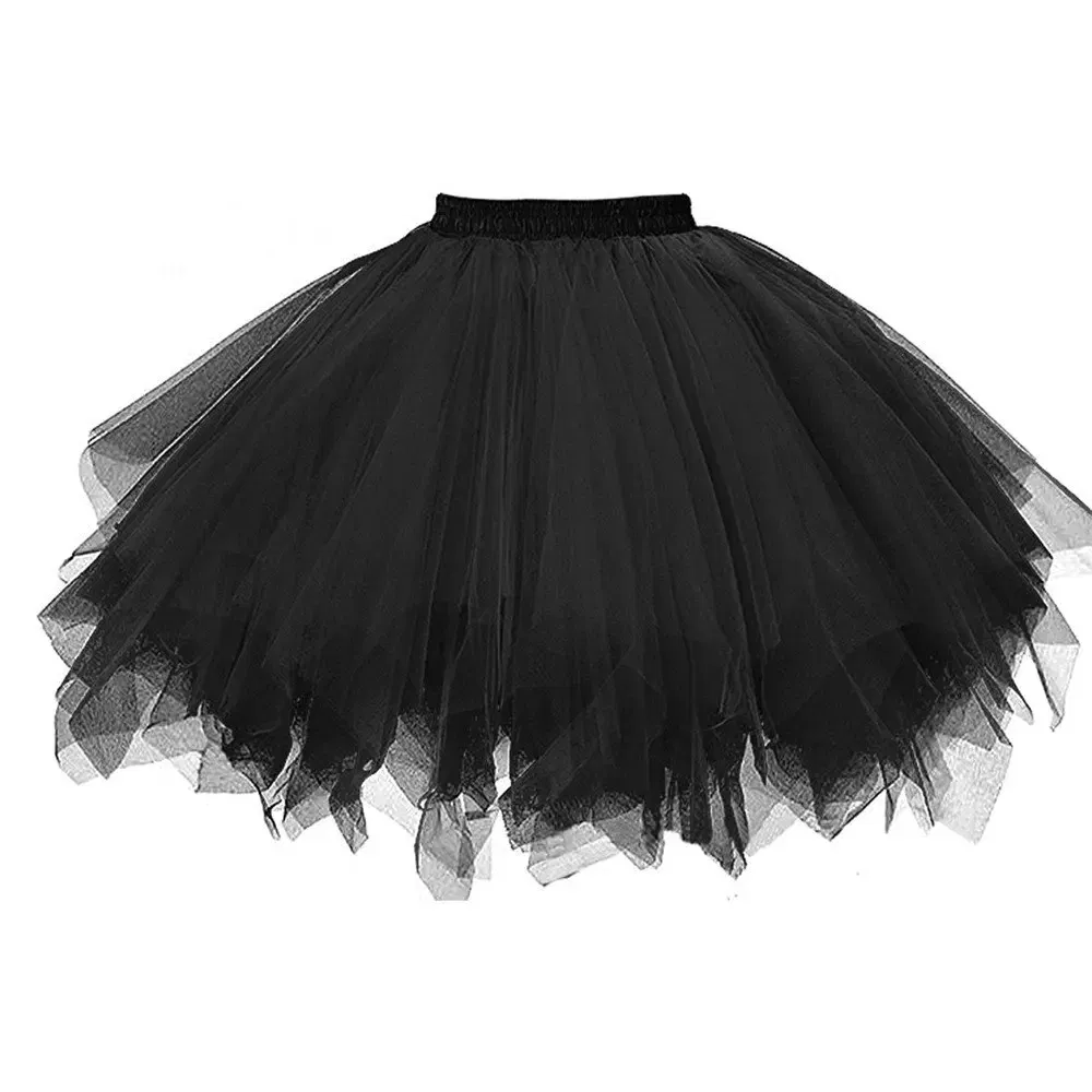 Color: black, Size: S - Fashion New Women's Tutu Skirt Rockabilly Petticoat for Carnival Costumes Tutu Underskirt Adul tDance Skirt Ballet Skirt Cosplay