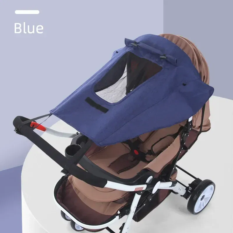 Color: Yellow - Universal Baby Stroller Accessories Sun Shade UV Protection Sunshade Carriage Canopy Cover for Prams Infants Car Seat Sun Visor