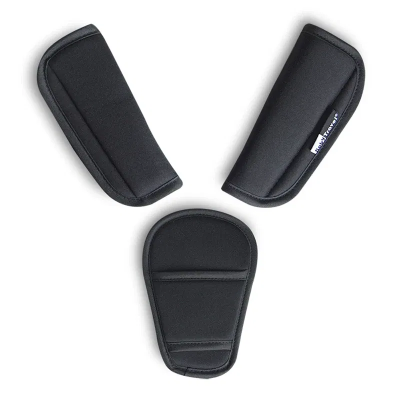 Color: GRAY - Stroller Strap Covers Three Piece Car Seats Accessories Cushion Shoulder Cushion For Stroller Pad Covers For Boy And Girl