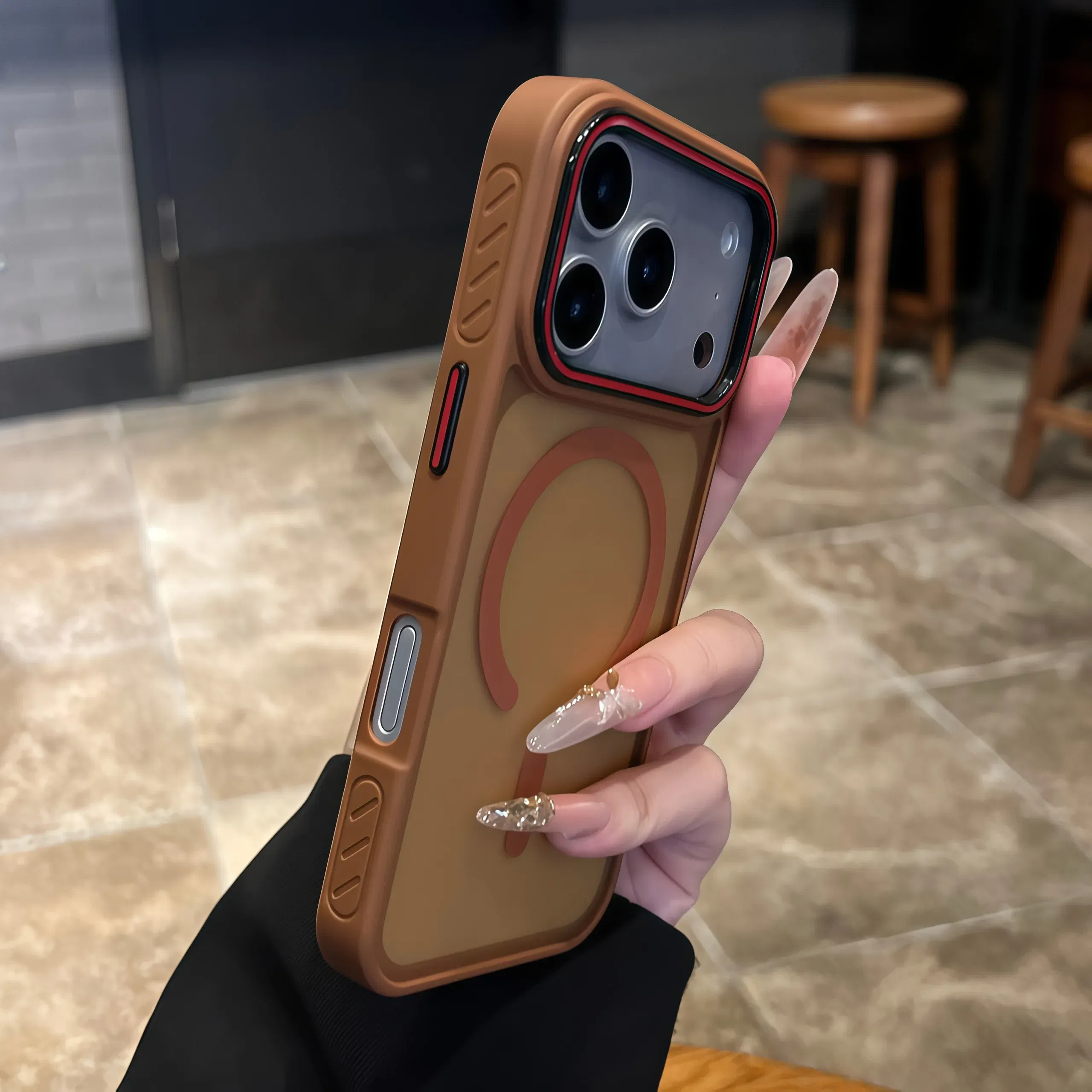 Color: Gold, Compatibility by Model: iPhone 13 Pro - Wireless Charging Matte Magnetic Case for iPhone 17 16 ProMax 15 14 Plus 13 12 11 17 Air Anti Fall Bumper Translucent TPU Cover