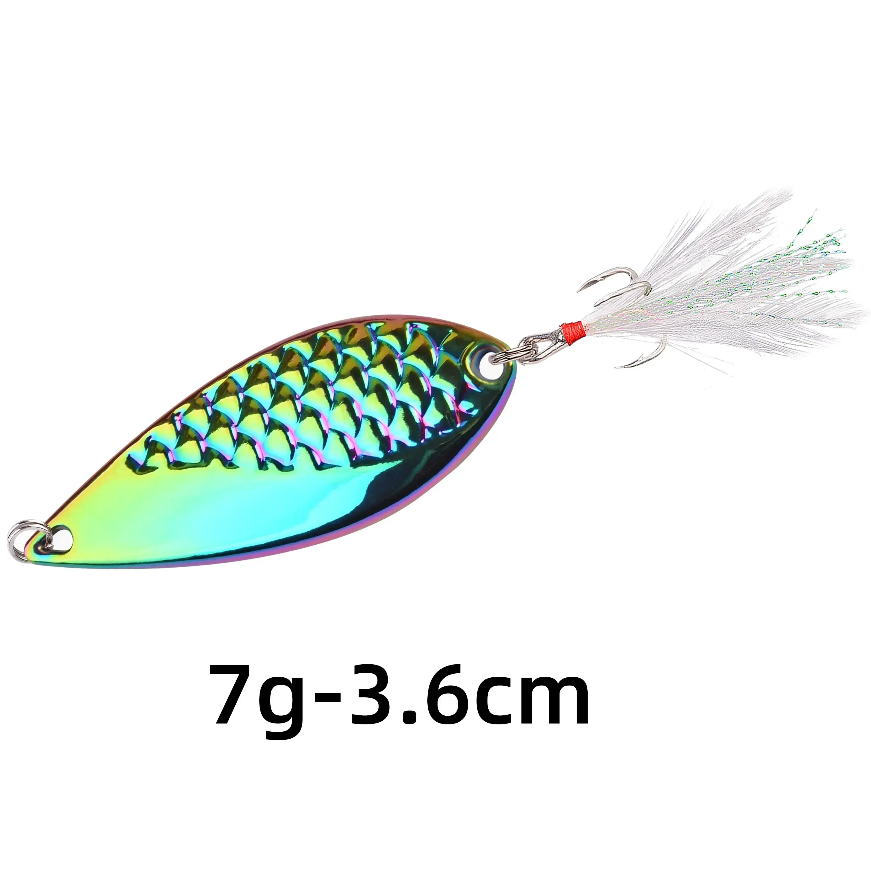 Color: Golden - Metal Spoon Sequin Fishing Lure 2.5g 3.5g 5g 7g 10g 15g 20g Pesca Leech Jig Wobbler Crankbaits for Fly Fishing Hard Baits Lures