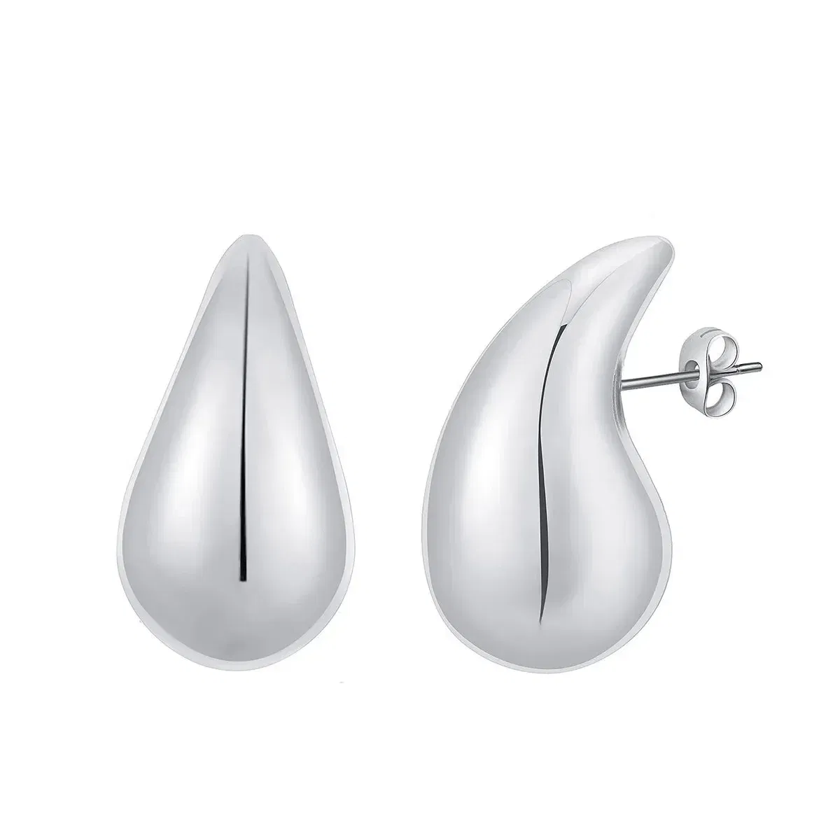 Gem Color: Agate - 925 Silver Heart Shape Earrings Women Exquisite Student Jewelry Accessories