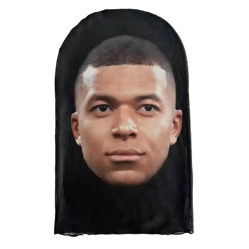 Color: Ivory - New 3D Printed Kanye Mask Elastic Mesh Full Face Mask for Men Women Cosplay Headwear Hip Hop Fashion Balaclava Hood Hat Headgear