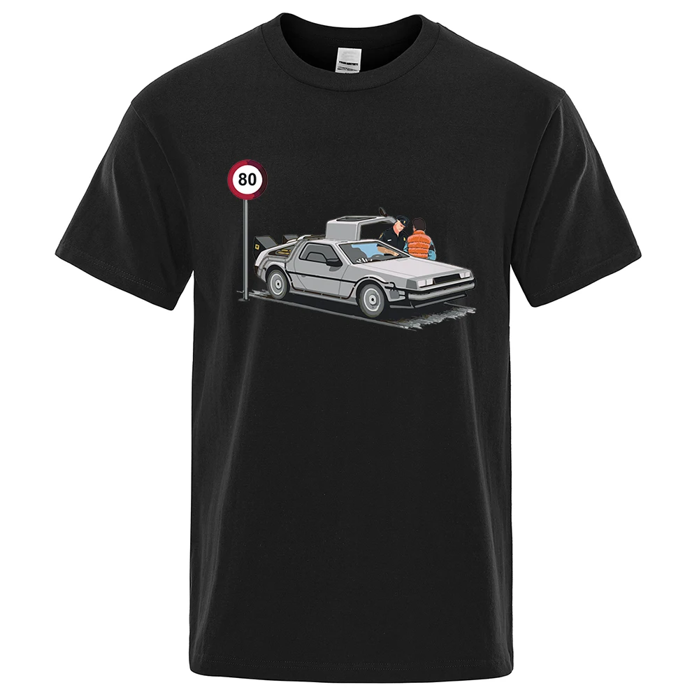 Color: Beige, Size: L - I Was Caught Speeding Funny Printed T-Shirts Men Fashion Casual Short Sleeves Loose Oversized T Shirt Breathable Cotton Tees