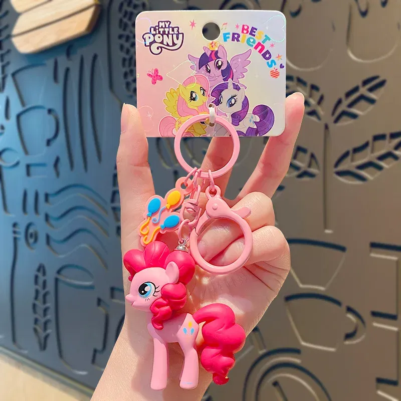 Color: Red, Ships From: CHINA - Cartoon My Little Pony Toy Keychain Twilight Sparkle Pinkamena Diane Pie Fluttershy Rarity Rainbow Dash Key Buckle Keyring Gift
