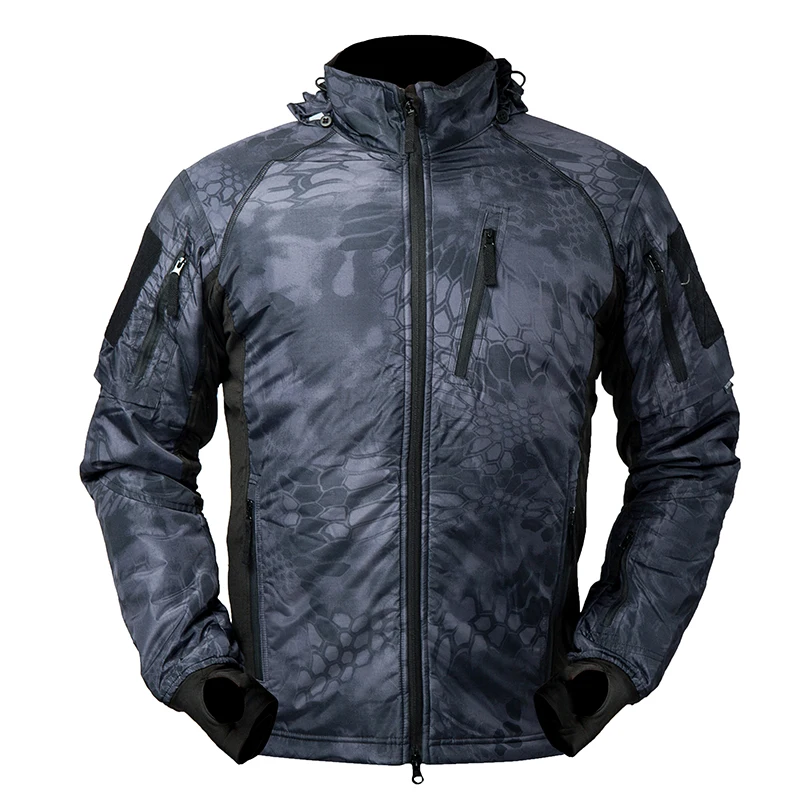 Color: Gold, Size: XXL - Mege Men's Tactical Jacket Coat Fleece Parka Outdoor Outwear Lightweight Gear