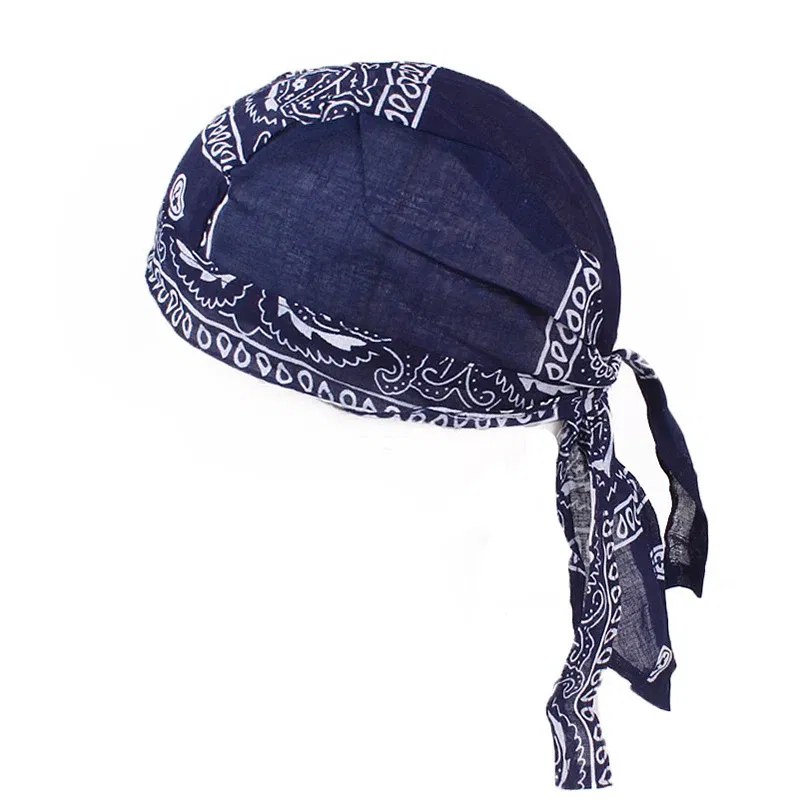 Color: green - Cotton Cycling Pirate Bandana Men Women Headwraps Bike Headband Headcloth Sweat Wicking Beanie Hip-hop Turban Head Scarf