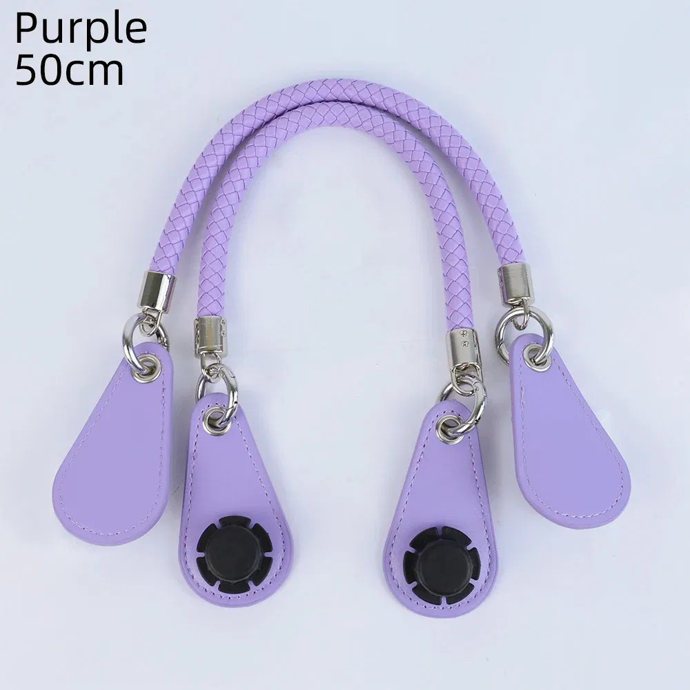 Color: Light Gold, Ships From: CHINA - New 1 pair Obag PU Woven braided leather Rope Handles straps round handlefor O Bag accessoires