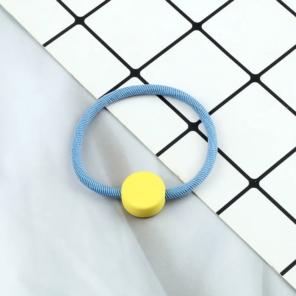 Color: Pink, Ships From: CHINA - Cute Girls Hair Bands Ties Round Heart Rubber Band Fashion Scrunchie Elastic Korean Hair Accessories Ponytail Holder Headband
