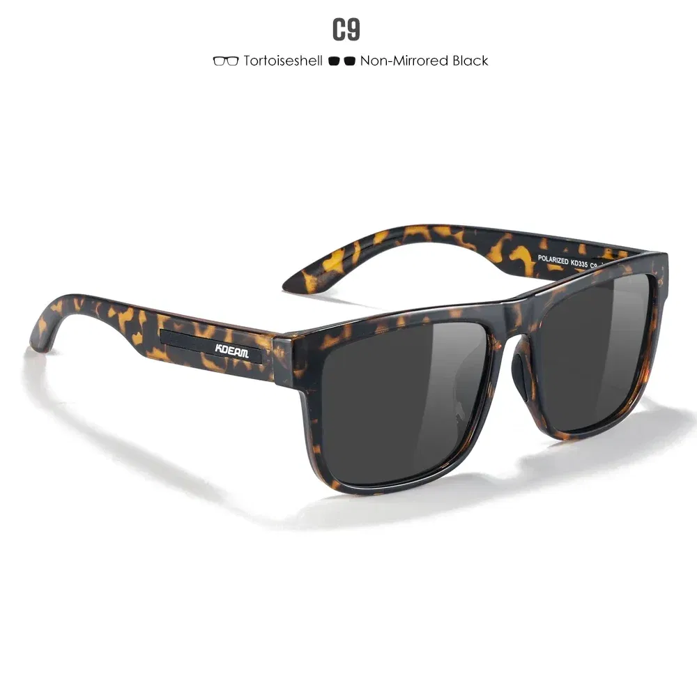 Lenses Color: Pink, Frame Color: black - 2024 KDEAM New Polarized Sunglasses For Men White Frame UV400 Protection Lens Black Driving Sun Glasses Fishing Eyewear