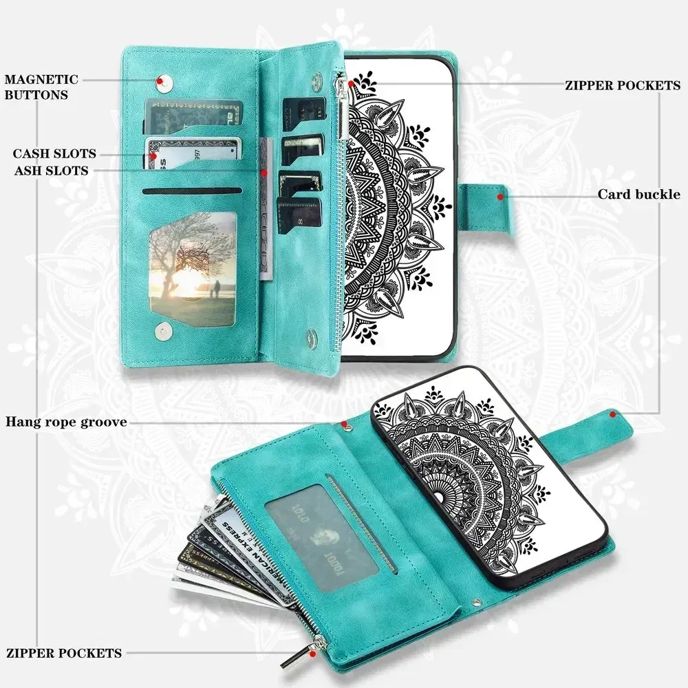 Color: LIGHT BLUE, Material: CANVAS - Capa For Motorola G85 G54 Power G24 G34 G45 5G Flip Case Zipper Leather Book Funda Moto G84 G53 23 G14 13 G04 S G 54 84 73 64 45