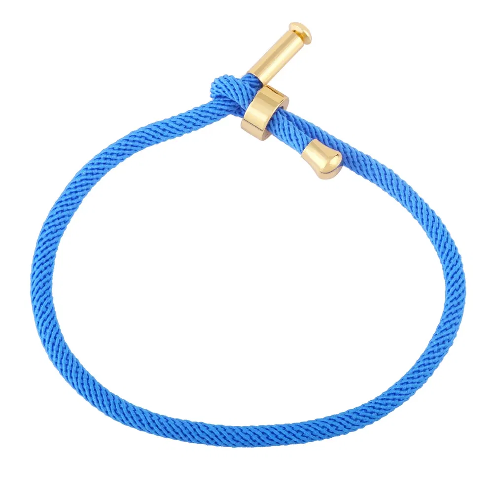 Color: Orange - OCESRIO Colorful Adjustable Cotton Red Rope Bracelet Chain Gold Plated Copper DIY Components for Jewelry Making cana002