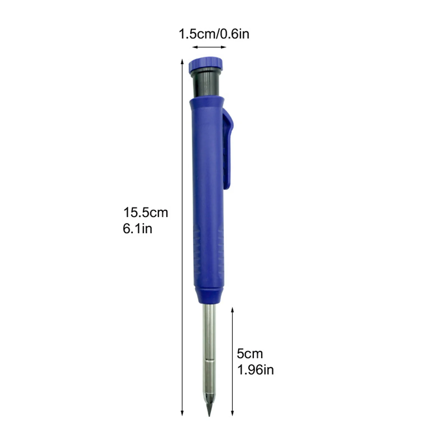 Mechanical Carpenter Pencil, Carbide Scribing Tool, Solid Deep Hole Carpentry Pencil Marker Marking Tool with Built-in Sharpener