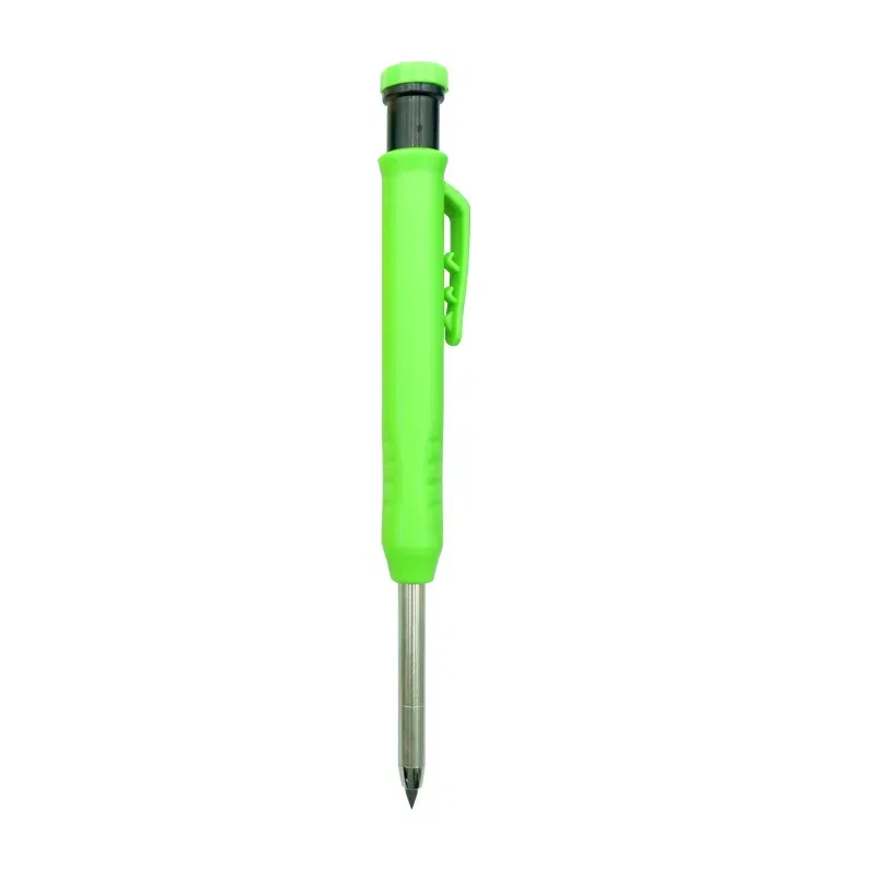 Mechanical Carpenter Pencil, Carbide Scribing Tool, Solid Deep Hole Carpentry Pencil Marker Marking Tool with Built-in Sharpener