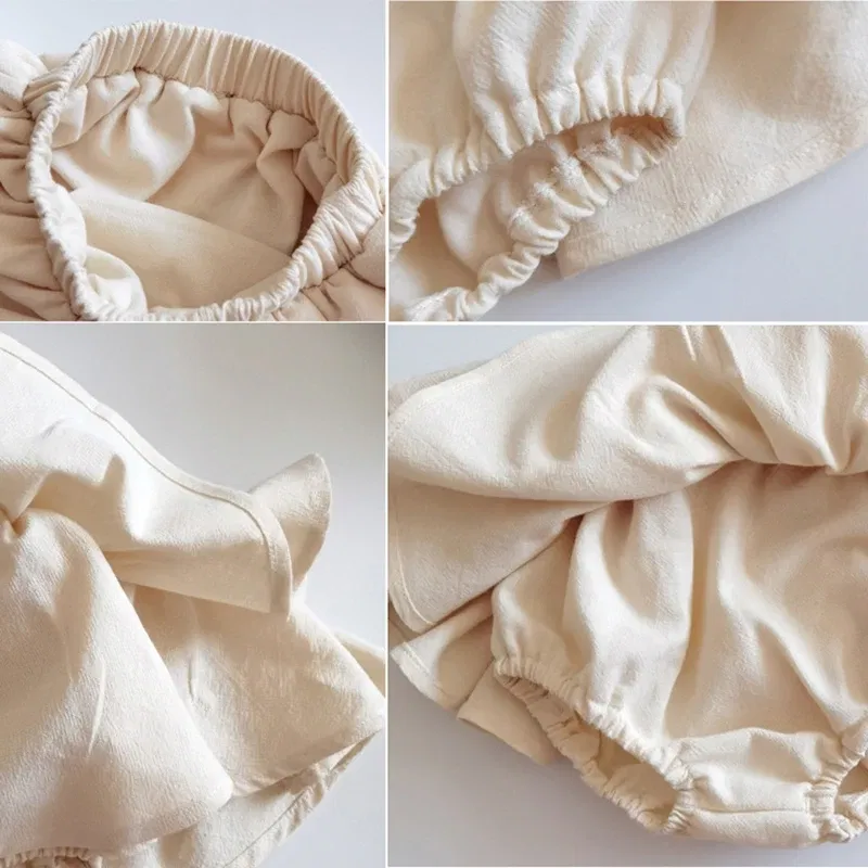 Color: Orange, Kid Size: 3M - Double Layers Ruffles Lace Baby Skirt Pants Summer Cotton Linen Kids Pettiskirt Toddler Dancing Wedding Clothing Tutu Skirt