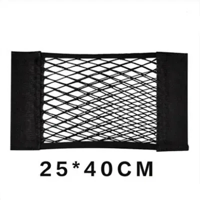 Color Name: black - For Volkswagen VW Golf 4 5 6 7 GTI R Tiguan Jetta MK4 MK5 MK6 Car Back Rear Mesh Trunk Seat Elastic String Net Magic Sticker
