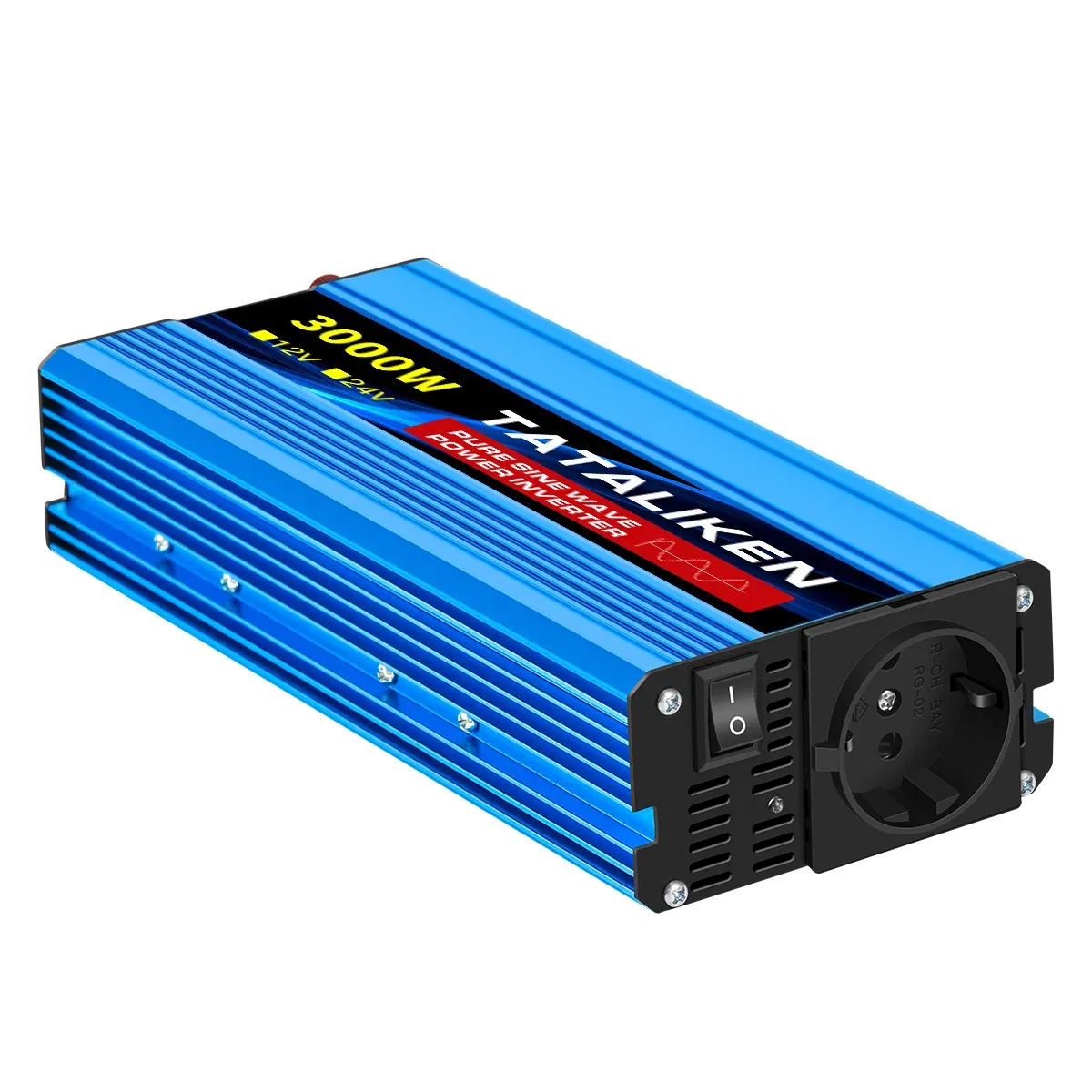 Color Name: silver - Pure Sine Wave Inverter 1600W/2200W/3000W/4000W DC 12V/24V to AC 220V 50hz Power Inverter Charger Converter Adapter EU Socket