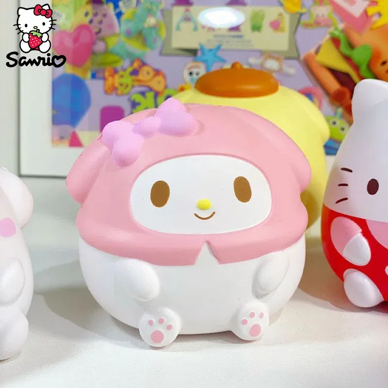 Color: Brown - Anime Cinnamoroll Kawaii Sanrio Kuromi Melody Decompression Stress Relief Squishy Hello Kitty Kid Hand Pinch Toy Healing Gift