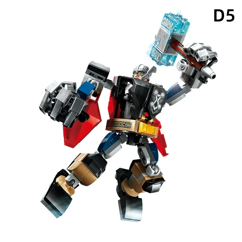 Color: Red, Size: S - 28cm Marvel anime, Avengers, Captain America, Iron Man: 120PCS/piece building block toy, birthday gift for children