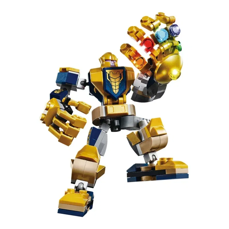 Color: Red, Size: S - 28cm Marvel anime, Avengers, Captain America, Iron Man: 120PCS/piece building block toy, birthday gift for children