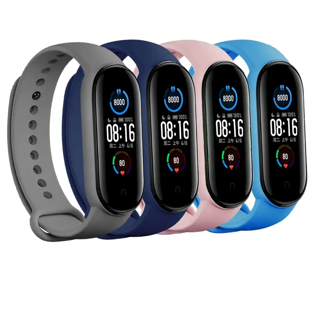 Band Color: silver white, Band Width: 22mm, Ships From: CHINA - Silicone Watch Strap For Xiaomi Mi Band 7 6 5 4 3 Wristband Bracelet Wrist Straps MiBand 3/4 band5 band6 Smartwatch Accessories