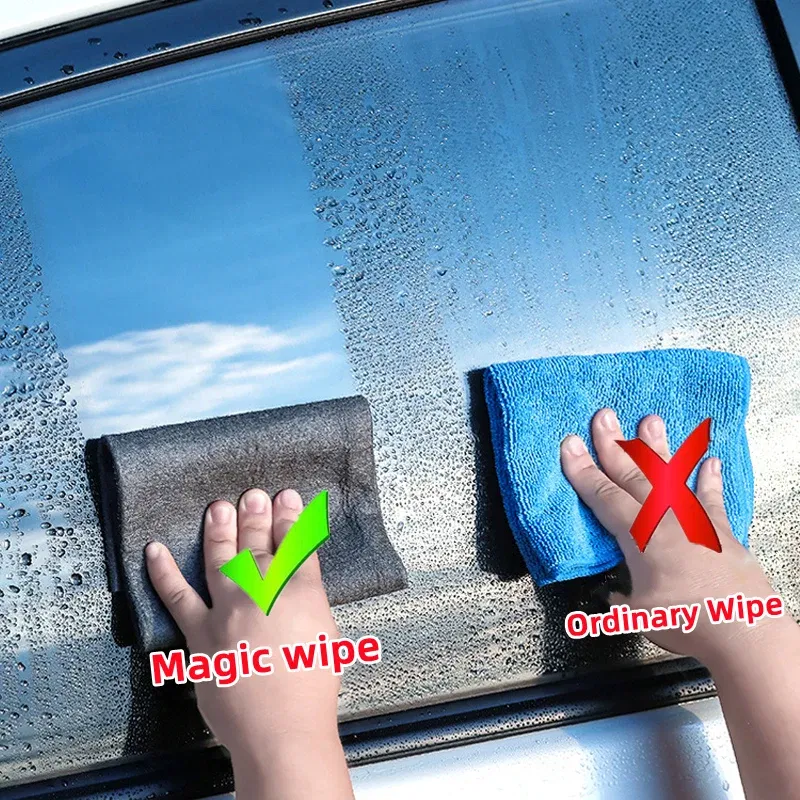 Color: Green, Specification: 3pcs, Ships From: CHINA - New Thickened Magic Cleaning Cloth Microfiber Glass Clean Towel Reusable Washable Lint-free Cleaning Rags for Kitchen Glass Car